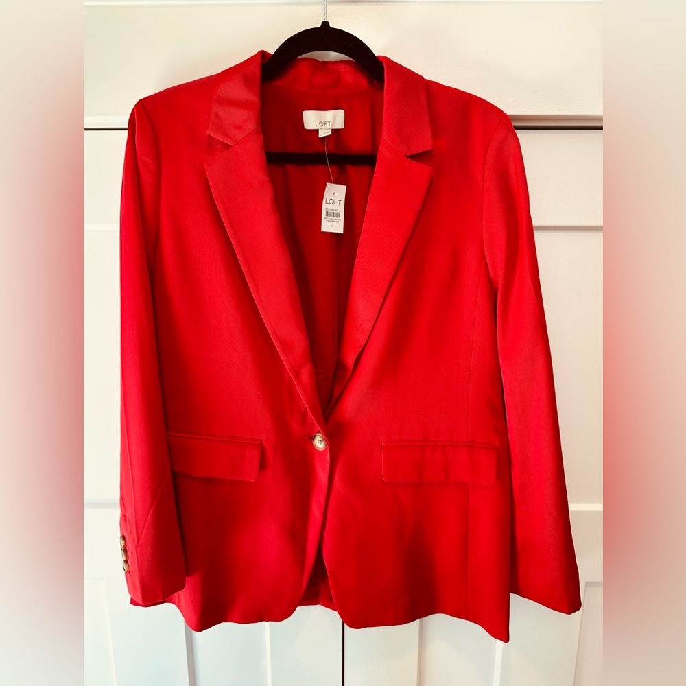 LOFT Emory Red Modern Blazer